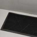 Smiry Front Door Mat Outside Entrance, Heavy Duty Sturdy Natural Rubber Doormat, Trap Dirt and Moisture, Easy Clean Low Profile Welcome Floor Mats for Indoor Outdoor Entry, 29.5x17 Inch, Black