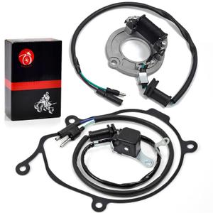 Stator and Pulse Coil & Gasket Compatible with Honda CR80R CR80RB 1996-2002 CR85R CR85RB 2003 2004 31120-GBF-831 30300-GC4-601