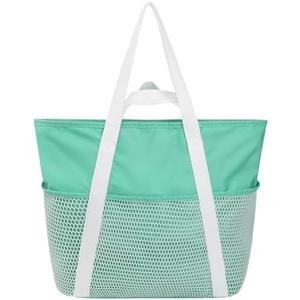 F-color Waterproof Beach Bags for Women - Machine Washable Travel Tote Bag with Zipper Cruise Swim Vacation Essentials