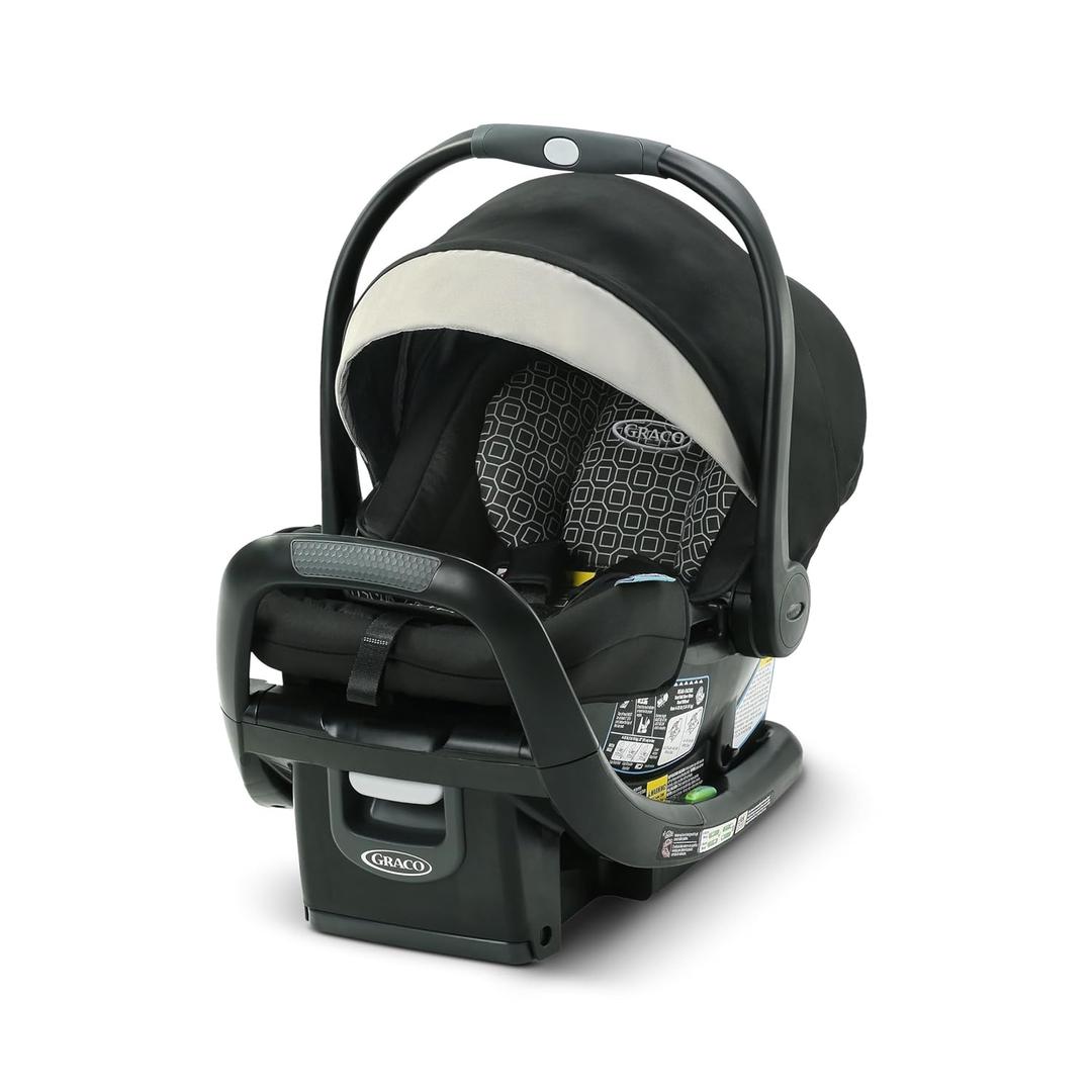 Graco SnugRide SnugFit LX Infant Car Seat, Baby Car Seat with Anti-Rebound Bar for Extra Safety, SnugLock Easy Install Carseat, 1-Hand Adjustable Handle, No-Rethread Harness, Baby Essentials, Pierce Manufactured Date: Jan. 8, 2026