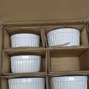 LE TAUCI Ramekins 12 OZ Oven Safe, Ceramic Souffle Dishes for Oven, Custard Cups, Creme Brulee Dishes, Porcelain Large Ramekins, Pudding Ramiken, Dipping Sauces, Set of 5, White