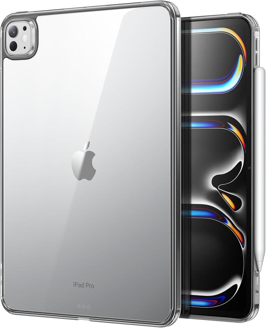ESR for iPad Pro 11 Inch Case (M5/M4) 2025/2024, Thin and Lightweight, Shock and Drop Protection, Yellowing Resistant, Hard Back, Supports Pencil Pro and Pencil(USB-C), Classic Series, Black Clear