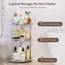 3-Tier Shower Caddy Standing Corner, Silver