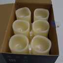 H-BLOSSOM Flickering Flameless Candles Battery Operated Real Wax Pillar Candles LED Candles with Cycling 5H Timer Pack of 6 (3" x 6")