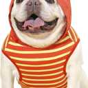 French Bulldog Clothes Halloween Costumes Shirts for Medium Dogs, Frenchie Halloween Dog Costume Tank Top Summer Shirt Hoodie Sweatshirt Christmas Birthday Party,Red Bull,2XL (XX-Large)