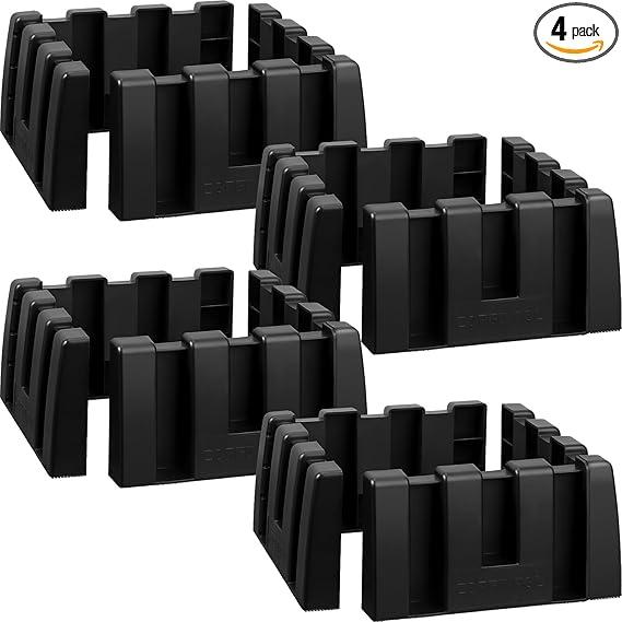 Datanly 4 Pack Car Trunk Organizer Blocks for Back of SUV Multipurpose Car Storage Organizer Blocks Trunk Divider to Wool Carpet for Truck SUV Van Cargo