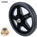 12-Inch Lawn Mower Wheels (2-pack) Fits Most Standard push Lawn Mowers, Inner and outer bearing structure - Includes Bolts, Nuts