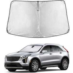 EcoNour Windshield Sunshade Compatible for Cadillac XT4 2019-2023 2024 2025, Sun Visor for Front Windshield & Window Sun Shade Cover, UV Heat Blocker & Protector, Car Accessories