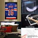 26x37 XL Shadow Box Frame, Jersey Display Case with Grade A Natural Pine Wood Acrylic Front Jersey Frame for Hockey, Soccer, Basketball, Football Uniform Shirts, Black