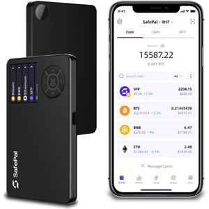 SafePal S1 Cryptocurrency Hardware Wallet, Open Source Crypto Wallet, Securely Stores Private Keys, Cold Storage for Bitcoin, Ethereum and More Tokens, NFTs, Seed Phrases & Crypto Assets