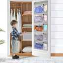 5 x Weekly Kids Clothes Organizer Day of Week School Clothing Storage Monday to Friday Hanging Closet Organizer (Grey)