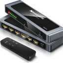 NEWCARE HDMI Switch 5 in 1 Out 4K@60Hz, Aluminum 5-Port HDMI Switcher Splitter with Remote, Supports HDR10 Dolby Vision HDCP 2.2 18Gbps 3D for TV PS5 Xbox Laptop Projector Fire Stick