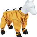 Dog Paw Boots Leggings Waterproof, Suspender Booties for Dogs Anti-Slip, Pet Paws Protector Dirty-Proof,Dog Snow Pants Shoes for Outdoor Walking Running Hiking Winter Pants Boots S 