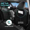 1:1 Custom Fit Seat Covers for Toyota Highlander 2020-2025 2026 7 Seaters,Luxury Waterproof Full Set Seat Cover,Faux Leather Cars Interior Covers Protection-Black