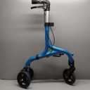 Planetwalk Premium 3 Wheel Rollator Walker for Seniors - Ultra Lightweight Foldable Walker for Elderly, Aluminum Three Wheel Mobility Aid, Brilliant Blue