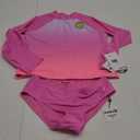 Hurley Girls' Long Sleeve Rash Guard Swimsuit (14, China Rose)