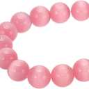 PATIKIL 12 mm Natural Clear Quartz Loose Beads, Crystal Round Stone Strand Beads Gemstone Loose Bead Spacer Beads for Jewelry Making DIY Necklace Bracelet, Pink