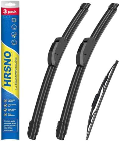 HRSNO 24"+20" Windshield Wipers With 15" Rear Wiper Blade Sets Automotive Replacement for Land Rover Range Rover 2013-2015,Easy For Installation (Pack of 3)