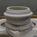 LemonRoad 4 Pcs 4.84" Christmas Santa Ceramic Planters Paint Color Your Own Snowman Santa Claus Pot DIY Ceramic Holiday Flower Pot Painting Craft Kit for Xmas Indoor Home Office Desk Decorate