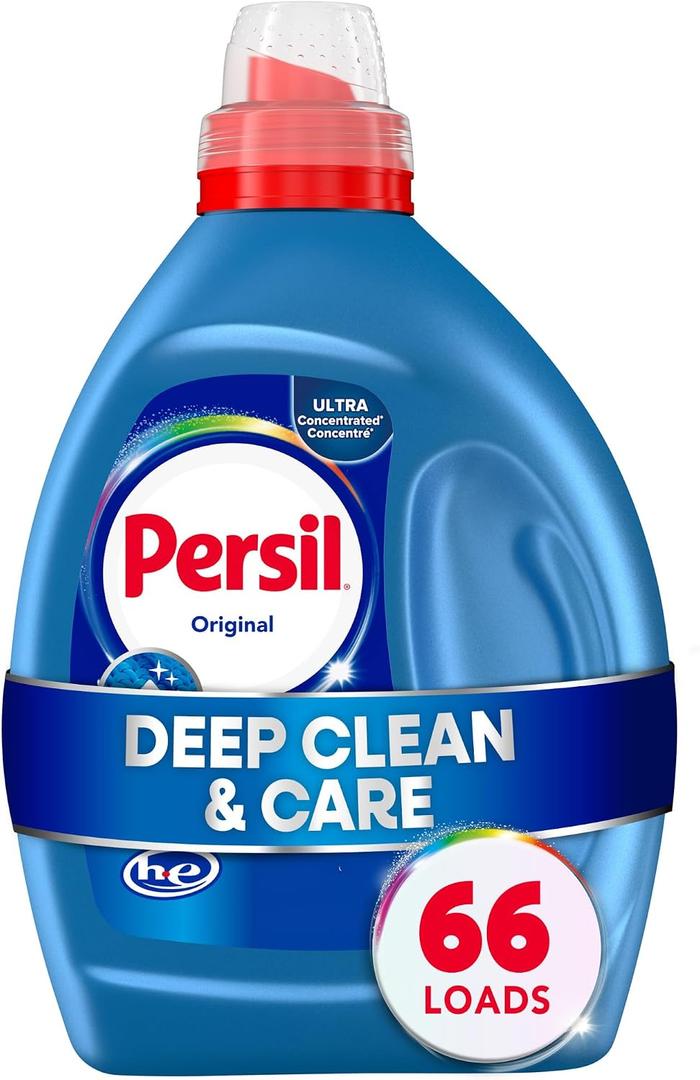 Persil Original Everyday Clean Liquid Laundry Detergent, 50 Fl Oz, 66 Loads, Ultra Concentrated, Deep Clean & Care for Colors & Whites, Laundry Soap for All Water Temperatures, HE Safe
