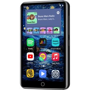 80GB MP3 Player with Bluetooth and WiFi, ZAQE 4" HD Full Touch Screen MP3 Player with Spotify, Amazon Music,YouTube,Pandora,Libby,Android MP4 Music Player for Kids
