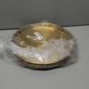 3 Pcs Gold Tray, 12 inch Round Serving Tray Stainless Steel, Bar Circle Decorative Plate, Coffee Table Metal Decor Dishes, Vanity Tray Jewelry Makeup Organizer for Bathroom Candle Perfume