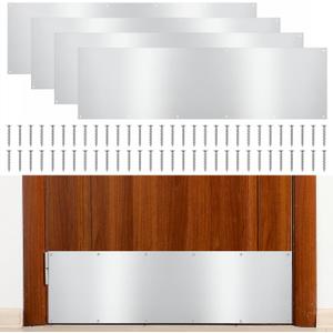 Tatuo 4 Pcs Door Kick Plates Kick Plates for Exterior Interior Doors Protection Decor Silver Gray Rectangular Aluminum Door Push Plate with Satin Finish(30 x 8 Inch,Silver Gray) Tatuo 4 Pcs Door Kick Plates Kick Plates for Exterior Interior Doors Protection Decor Silver Gray Rectangular Aluminum Door Push Plate with Satin Finish(30 x 8 Inch,Silver Gray)