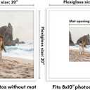Americanflat 20x20 Picture Frame with Polished Plexiglass - Use as 8x10 Frame with Mat or Display 20x20 Photo Without Mat - Streamline Collection - Thin Border Square Frames for Wall Display - White