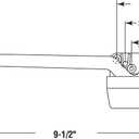 Truth TH 23022 9-1/2 In. Single-Arm Left-Hand Casement Operator, White Finish (Single Pack)