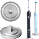 Silver Oral-B Compatible Electric Toothbrush Holder for Bathroom, Aluminum Oral B Toothbrush Holder with Hygienic Drip Capture Stops Toppling with Metal Toothbrush Stand, 1 Pc