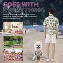 Hawaii Dog Shirt, Pet Summer T-Shirts Dog Style Floral Breathable Cool Clothes Hawaiian Shirts for Small Dogs and Cats Owner and Pet Shirts are Sold Separately