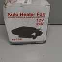 Portable 12v Heater, 200W Fast Heating Fan, Plug into Cigarette Lighter 360 Degree Rotation for Car Windshield, Defroster Defogger Car Heater