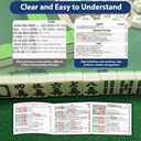 Mahjong Cards 2026, 4 PCS Mah Jongg Cards Large Print, Easy to Read Mah Jong Rule Guide Mahjong Accessories and Gifts for Women Man Mahjong Beginners