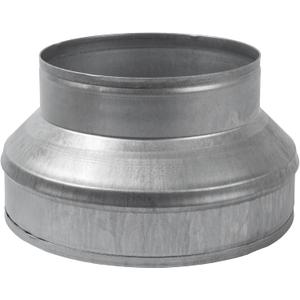 8" to 6" Inch Galvanized Steel Round Duct Reducer - Pipe Fitting Increaser Reducer - Drain, Waste and Vent Conduit Transition Adapter - Metal Tube Reducing Coupling