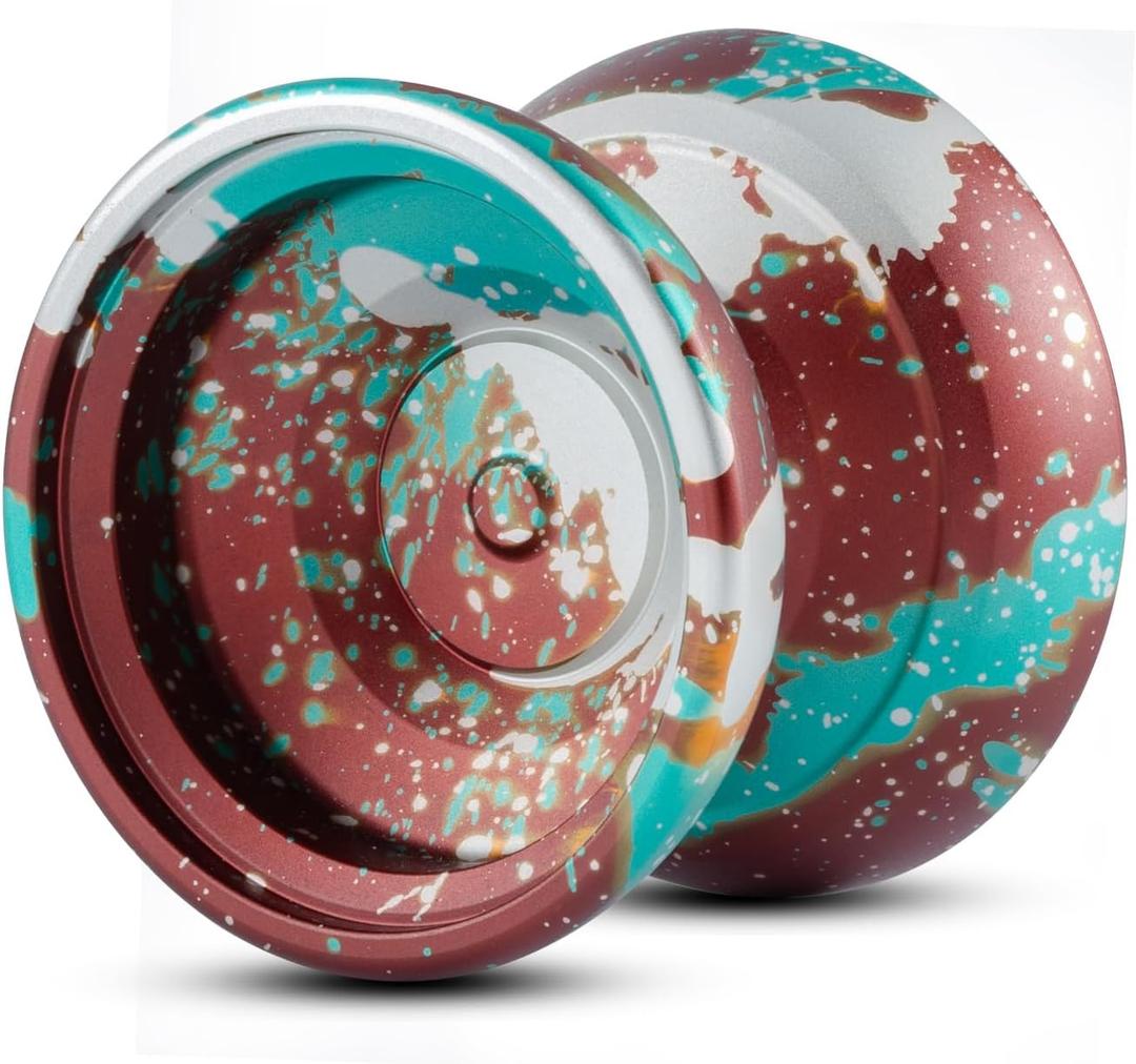 TK2 Metal Yoyo Professional for Kids 8-12 and Adults - Unresponsive Yoyo for Beginners Advance and Pro Plays, Extra 10 Strings, and Precision Bearing (Brown)