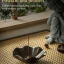 6 Inch Incense Holder with 3 Copper Incense Sockets Lotus Incense Holder for Sticks Modern Insence-Stick Holder for Meditation, Yoga, SPA, Home Decor, Black