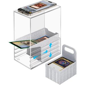 NiHome Clear Acrylic Trading Card Scanner Stand for MTG Cards, Compatible with Manabox & TCGplayer App, Quickly Scan Sleeved and Unsleeved Cards, Card Slinger Scanstand Accessories