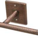 Monarch Abode Bathroom Toilet Paper Holder 7-inch Traditional Hand Hammered Metal Wall Mounted Toilet Paper Holder, Wall Mount Organizer Antique Copper Finish Decorative Tissue Holders for Bathroom