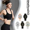 TIMEURE Pedometer Watch for Women, Step Counter for Walking No App/Phone Required Step Counter, Waterproof Fitness Calorie Tracker, Distance Tracking, Alarm, Large Digital Display Watch, TU-2509