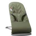 BabyBjrn Bouncer Bliss, Dark Green, Woven, Petal Quilt | 2-in-1 Adjustable Baby Bouncer Seat and Toddler Chair, Newborn to Toddler (8-29 lbs), 4 Positions, Lightweight & Portable