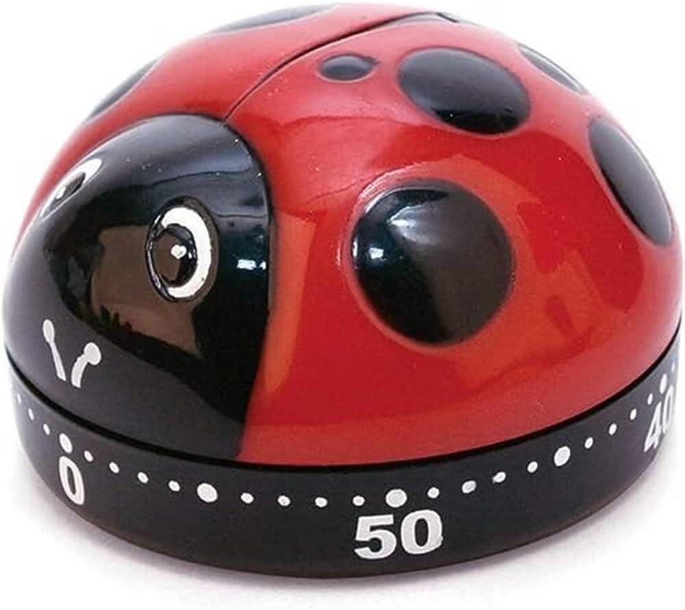 Kikkerland Ladybug Kitchen Timer, Red (KT21-A), 5.7 x 5.7 x 4.4 cm Kikkerland Ladybug Kitchen Timer, Red (KT21-A), 5.7 x 5.7 x 4.4 cm