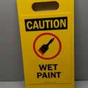 SmartSign "Caution - Wet Paint" Folding Floor Sign | 25" x 12" Plastic