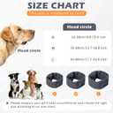 2 x Dog Ear Cover, Comfort Dogs Hoodie for Anxiety, Adjustable Ear Wraps Muffs for Noise Protection, Grey L