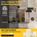 Vanity Lights 48 inch, 4-Level Brightness Built-in Dimmer, 28W Dimmable 5CCT Bathroom Light Fixtures Over Mirror, Black Vanity Lights for Bathroom Mirror Cabinets Bedroom-FCC ETL Certified