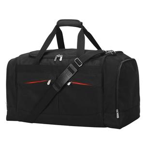 YoKelly 24 inch Large Gym Bag for Men - 65L Hard Bottom Duffle Bag with Shoes Compartment for Sport/Travel - Black
