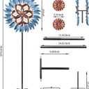 MUMTOP Wind Spinners Outdoor Metal 6.5 FT Large Two-Way Wind Sculptures for Patio Yard and Garden Decor