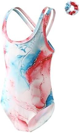 Jolyshlid Girls One Piece Swimsuit Cute Crossback Bathing Suits Quick Dry Kids Beach Swimwear 13-14 Y