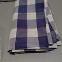 Softalker Gingham Checkered Tablecloth Rectangle - Outdoor Waterproof Buffalo Plaid Table Cloth, Stain Resistant Washable Table Cover for Picnic, Camping, Dining - Navy Blue and White, 60 x 102 Inch
