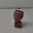 Brown Resin Handcrafted Cute Flower Pot, Suitable for Indoor and Outdoor Use, with Drain Hole and Anti-Friction Pads
