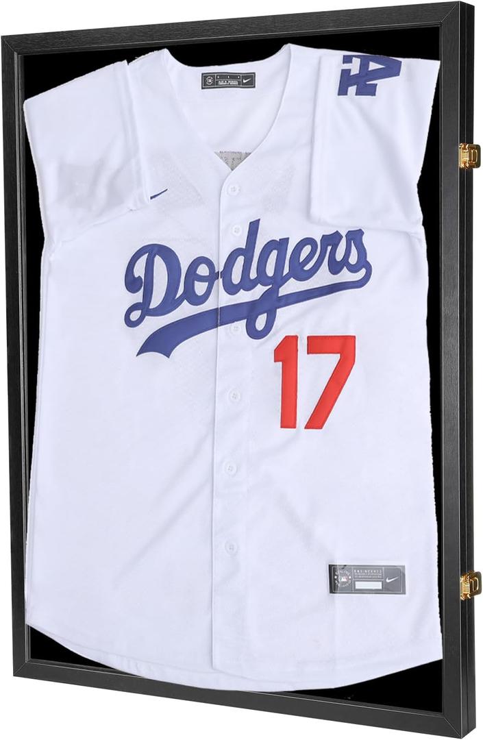 Jersey Frame Display Case -Shadow Box with 98% UV Protection Acrylic and Hanger for Baseball Basketball Football Hockey Sport Shirt (1 Pcs, 20x30 for Adult)